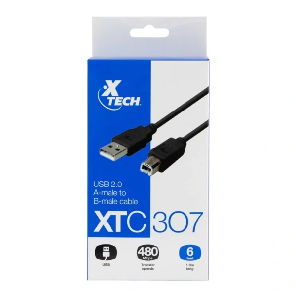 Cable Usb para impresoras 1.8m de Longitud Xtech